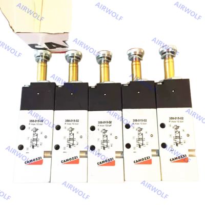 Camozzi 3/2 5/2 Way Solenoid Valve 1/8 1/4 Port 24V DC 230V AC 334-015-02 344-015-02 358-015-02 354-015-02 334-015-02-G77 334-015-02-G7J 334-015-02-G7K 334-015-02-G73 334-015-02-G72 344-015-02-G77