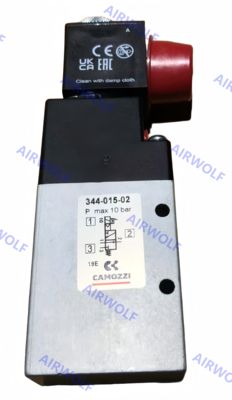 Camozzi 3/2 5/2 Way Solenoid Valve 1/8 1/4 Port 24V DC 230V AC 334-015-02 344-015-02 358-015-02 354-015-02 334-015-02-G77 334-015-02-G7J 334-015-02-G7K 334-015-02-G73 334-015-02-G72 344-015-02-G77