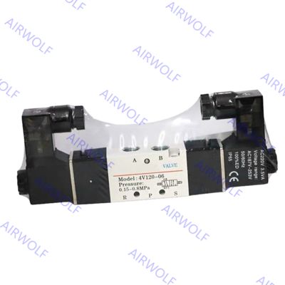 5/2 way, 5/3 way Aluminum alloy Electric Solenoid Valves with 1/8" Port Size -20~+70°C Working Temperature Range and 0.15~0.8MPa Operating Pressure