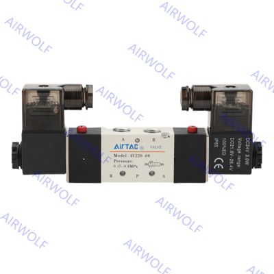 4V210-06/08, 4V220-06/08 AIRTAC 4V200 Series 5/2 way Electric Solenoid Valve 1/8" 1/4"