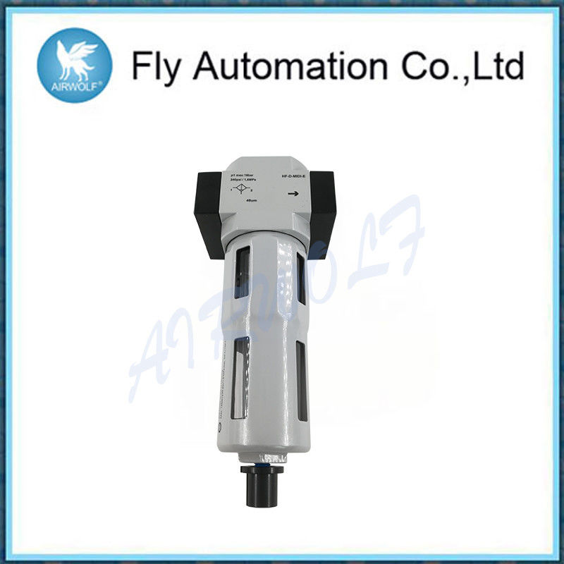 White Air Preparation Units G1/2 Metal , Fully Automatic Air Filter Regulator