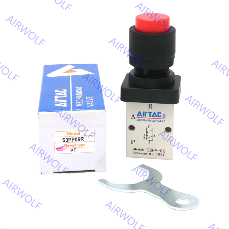 3/2 way S3PP-M5, S3PP-06, S3PP-08 AIRTAC S3 Series Control Valve M5 1/8" 1/4"
