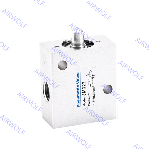 Sunrise JM Series JM322, JM322PB, JM322PP, J322PPL 3/2 way Mechanical Manual Valves 1/4"