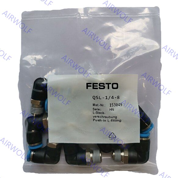 QSL-1/4-6 QSL-1/4-6-100 QSL-1/4-8 QSL-1/4-8-50 Festo QSL Series L-shape Push-in Fitting