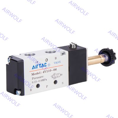 Клапаны соленоида Airtac 4V110-M5 4V110-06 путя AC230V DC24V 5/2 пневматические